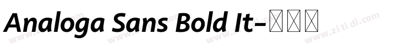 Analoga Sans Bold It字体转换